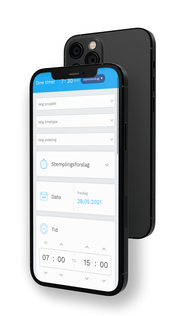 Enkel timeregistrering i Kvalitetkontroll Kvalitetskontroll AS